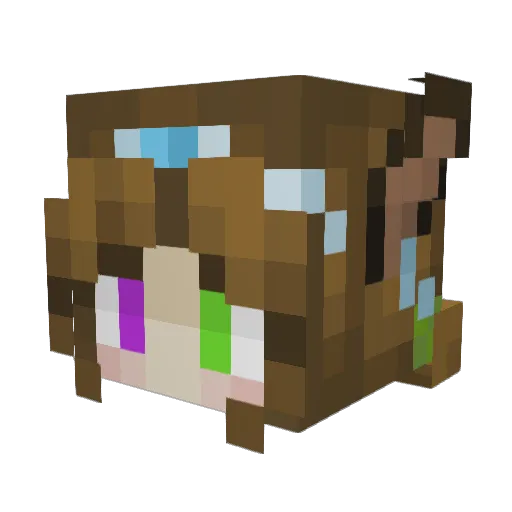 Qu33n_Robyn Minecraft avatar head, 3D render