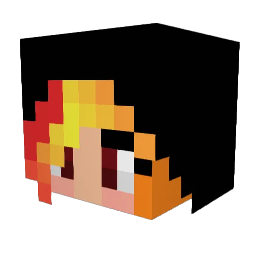 Qu4lity Minecraft avatar head, 3D render
