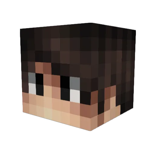 Qu4troo Minecraft avatar head, 3D render