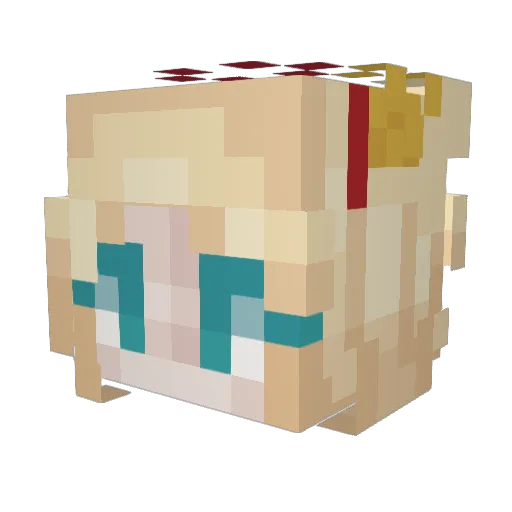 Qu8zar Minecraft avatar head, 3D render