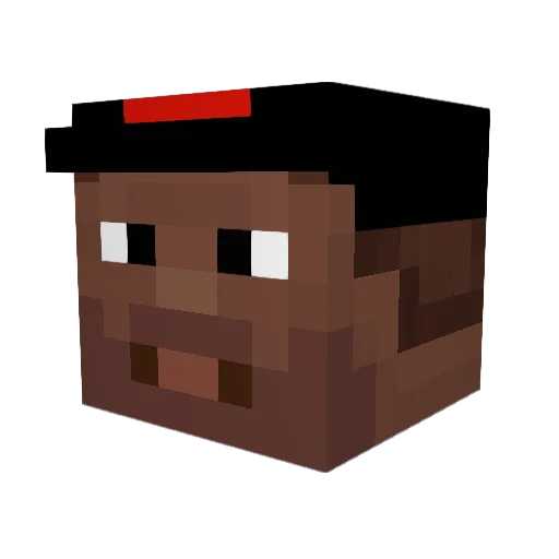 QuBlitz Minecraft avatar head, 3D render