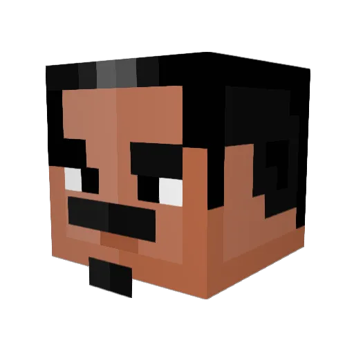 QuQn_ Minecraft avatar head, 3D render
