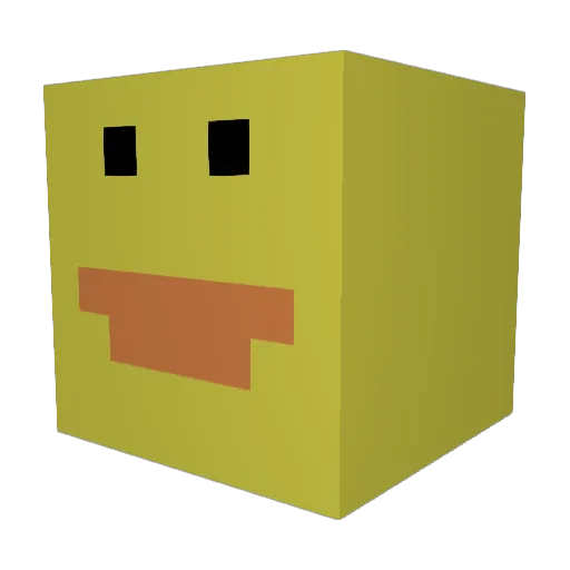 QuXckerHits Minecraft avatar head, 3D render