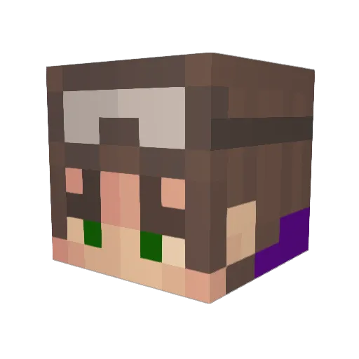 QuZAvE Minecraft avatar head, 3D render