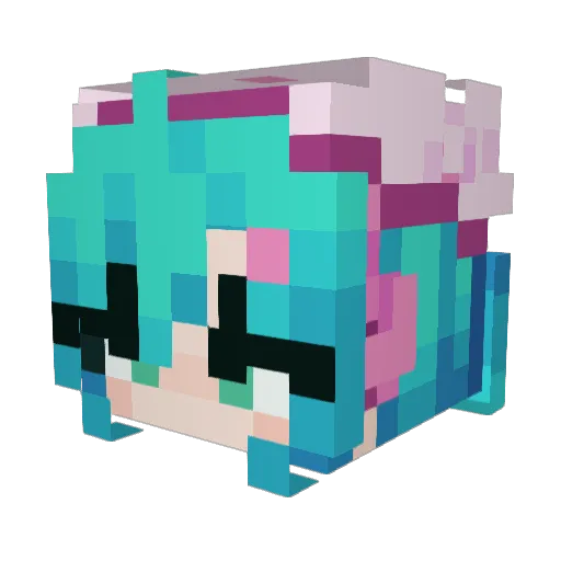 Qu_yueqiu Minecraft avatar head, 3D render