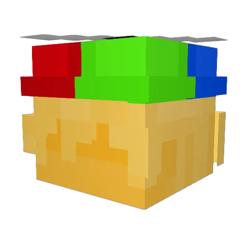 Quaantex Minecraft avatar head, 3D render