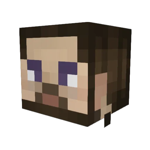 QuackAtTheDevil Minecraft avatar head, 3D render