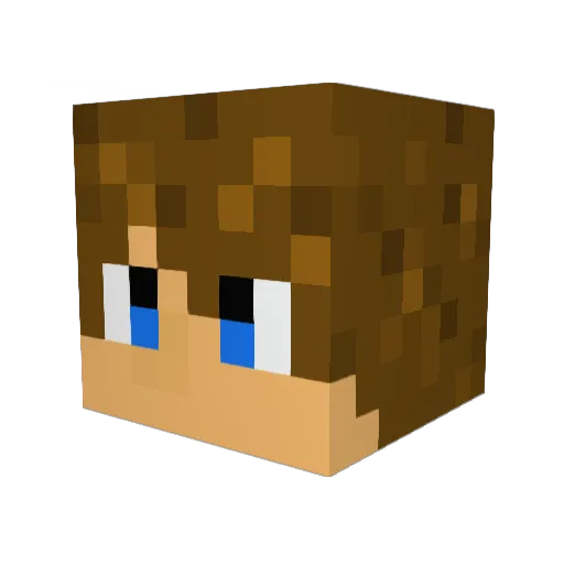 QuackDM Minecraft avatar head, 3D render