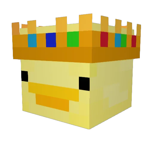 QuackJr Minecraft avatar head, 3D render
