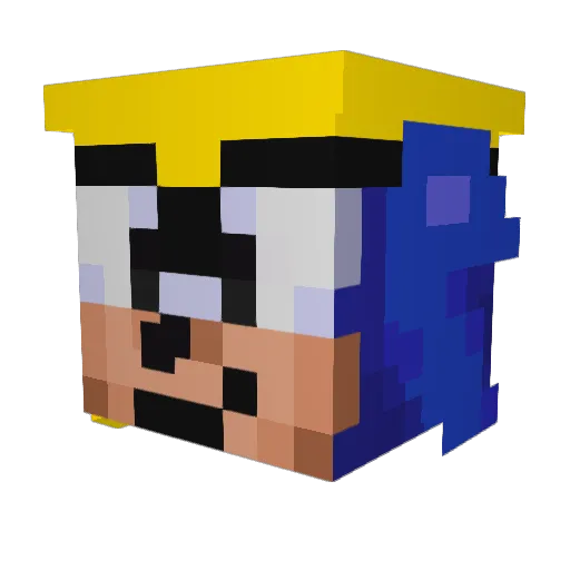 QuackMaster07 Minecraft avatar head, 3D render
