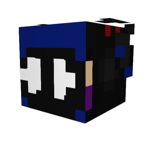 QuackQuackMC Minecraft avatar head, 3D render