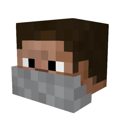 QuackScoPer420 Minecraft avatar head, 3D render