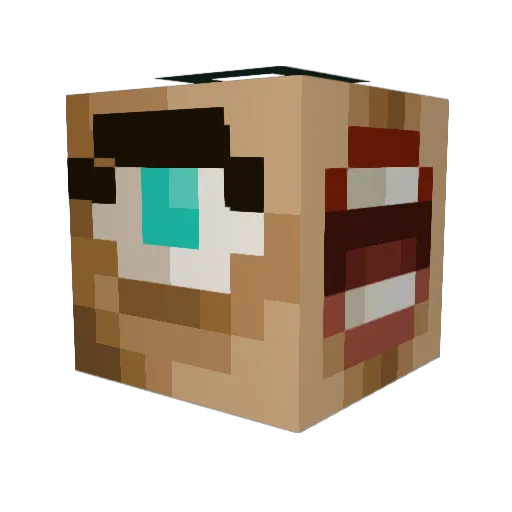 QuackedAtGame Minecraft avatar head, 3D render