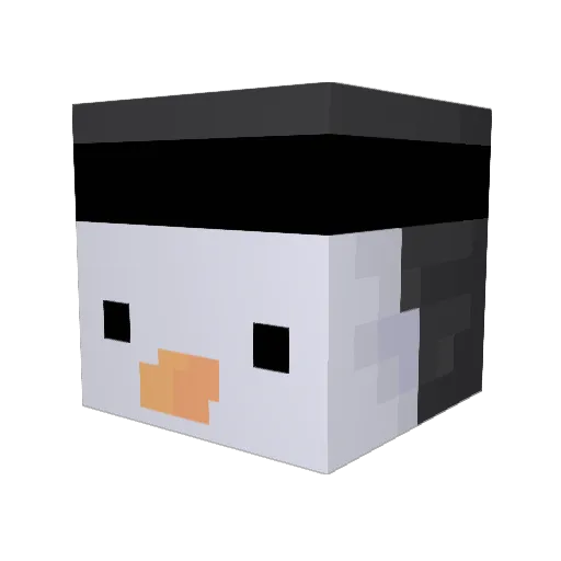 Quackelz Minecraft avatar head, 3D render