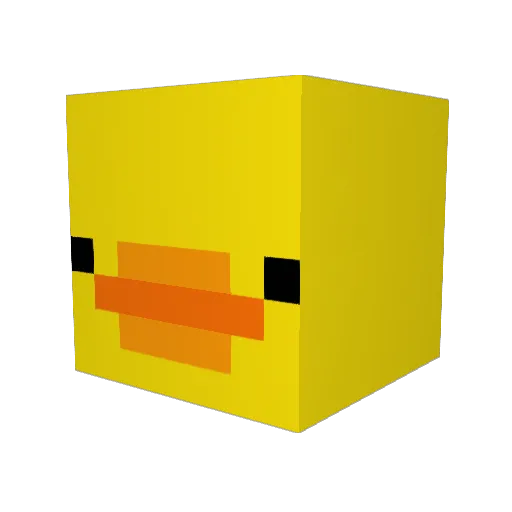 QuackerLaDuck Minecraft avatar head, 3D render