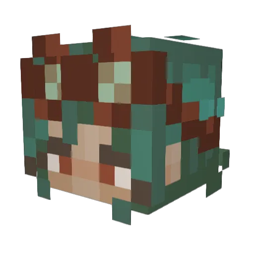 Quackinator_ Minecraft avatar head, 3D render