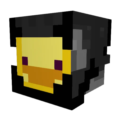 Quackstone Minecraft avatar head, 3D render