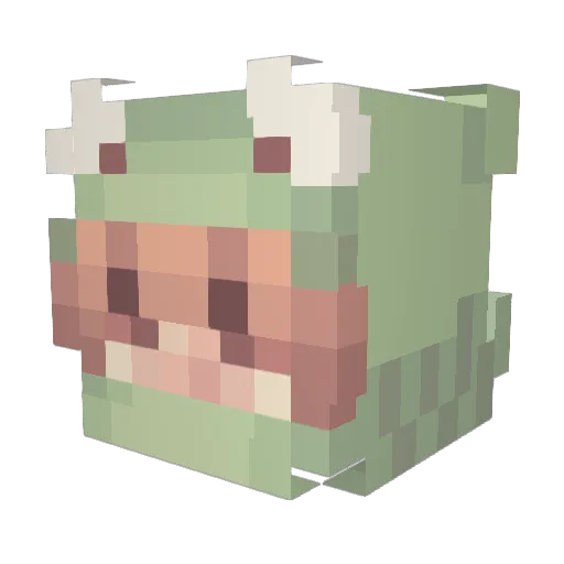 QuackyW Minecraft avatar head, 3D render