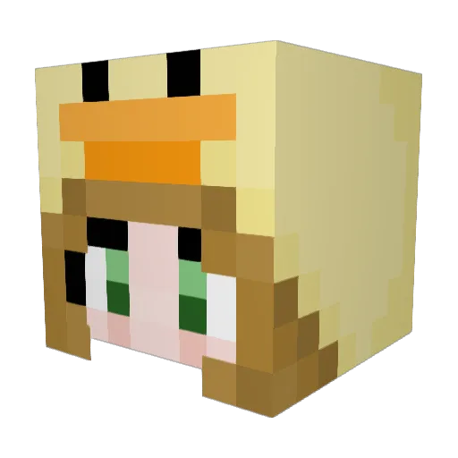 Quacky_Sona Minecraft avatar head, 3D render