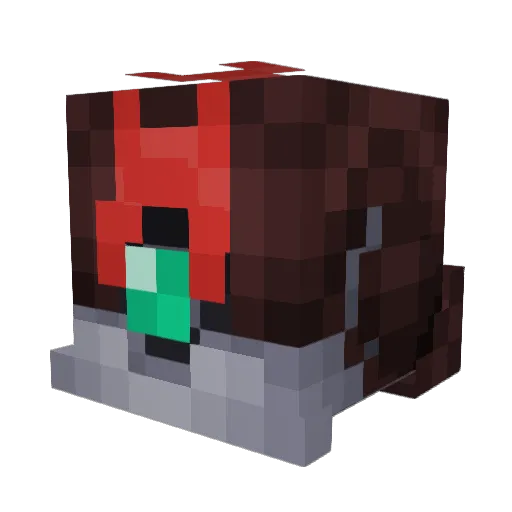 Quacroissant Minecraft avatar head, 3D render