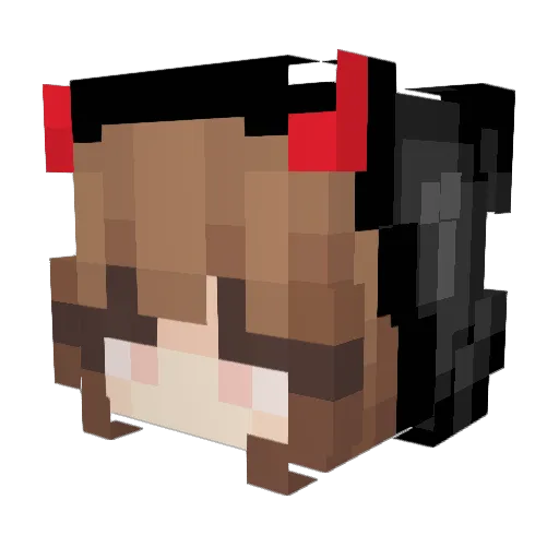 QuadCafe Minecraft avatar head, 3D render