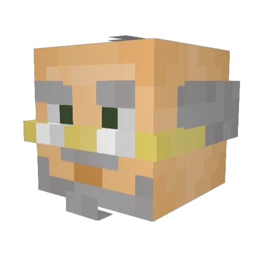 QuadCityDude Minecraft avatar head, 3D render