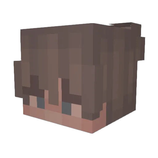QuadClient Minecraft avatar head, 3D render