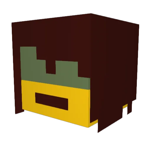 QuadKrafter Minecraft avatar head, 3D render