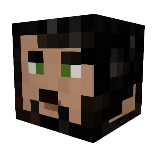 QuadLauncher Minecraft avatar head, 3D render