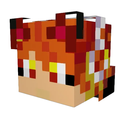 QuadRollateral Minecraft avatar head, 3D render