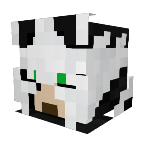 QuadSea Minecraft avatar head, 3D render