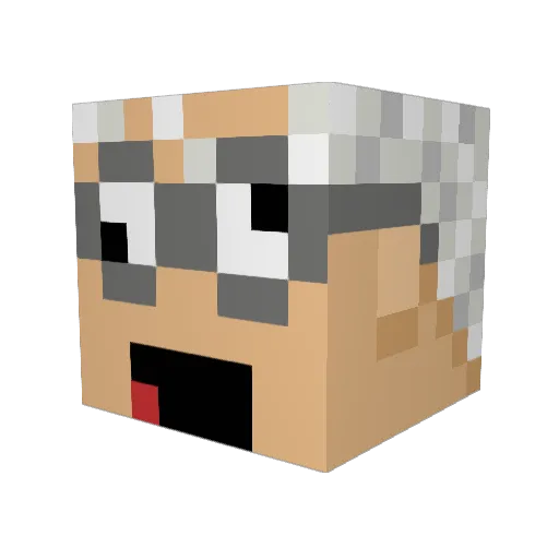 Quad_S Minecraft avatar head, 3D render
