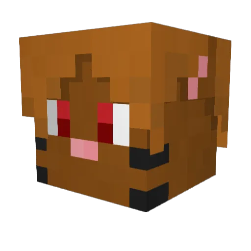 Quaddle Minecraft avatar head, 3D render