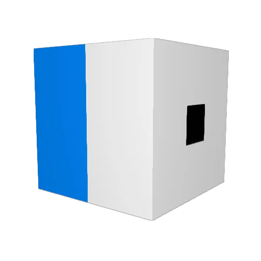 Quadrage Minecraft avatar head, 3D render