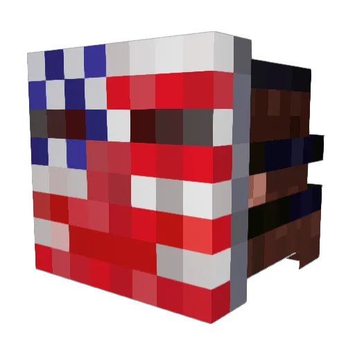 Quadrasis Minecraft avatar head, 3D render