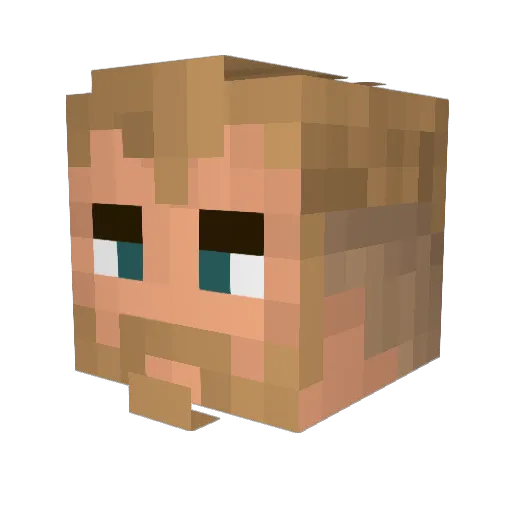 Quadrennial Minecraft avatar head, 3D render