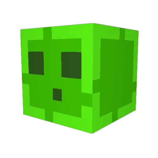 QuaestorSlime Minecraft avatar head, 3D render