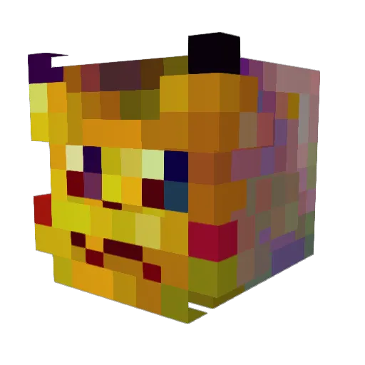 Quagies Minecraft avatar head, 3D render