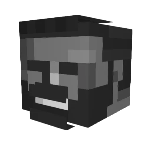 Quaglia Minecraft avatar head, 3D render