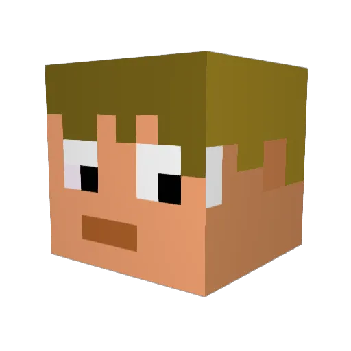 Quagy Minecraft avatar head, 3D render