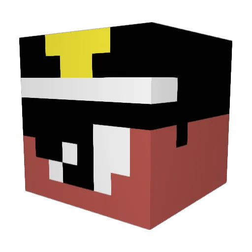 Quaids Minecraft avatar head, 3D render