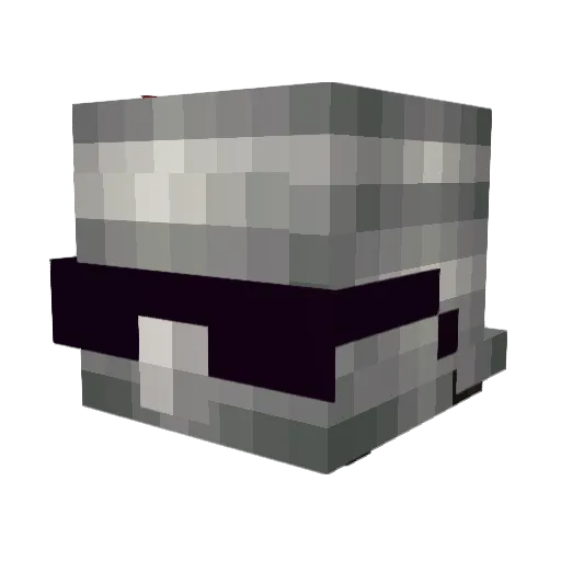 Quaixe Minecraft avatar head, 3D render