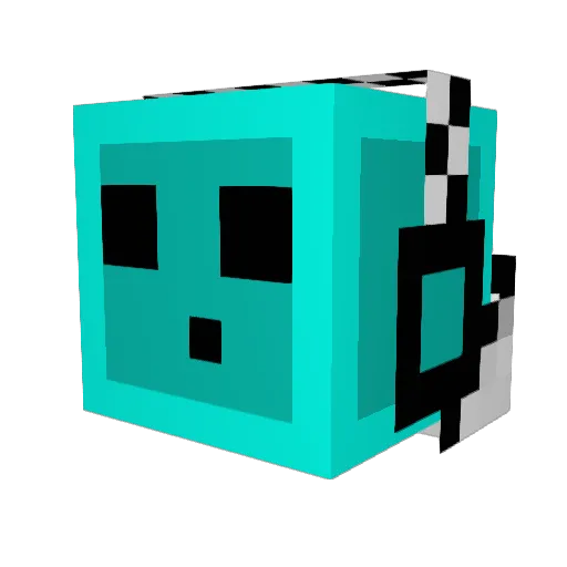 QuakN_ Minecraft avatar head, 3D render