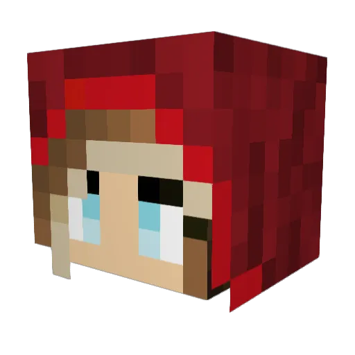 Quakely Minecraft avatar head, 3D render