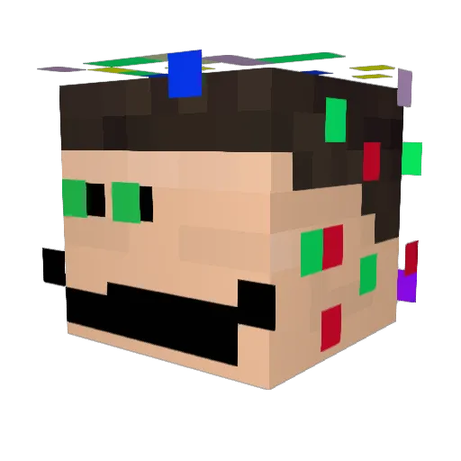 QuakerOatsGriff Minecraft avatar head, 3D render