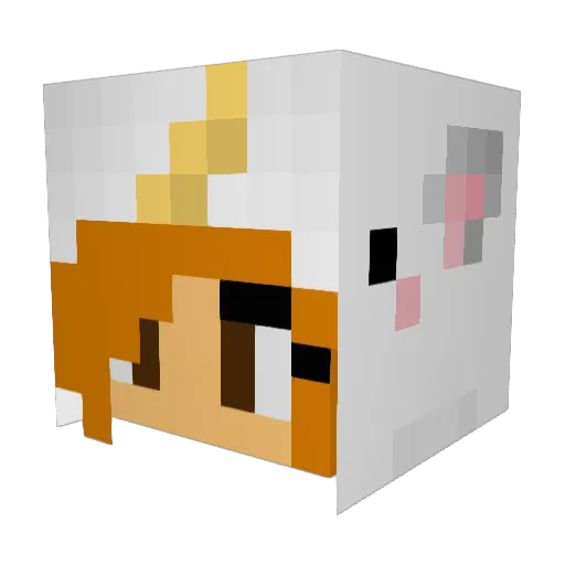 Quakes_ Minecraft avatar head, 3D render