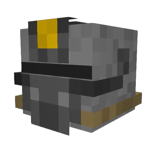 QuakinDutch Minecraft avatar head, 3D render