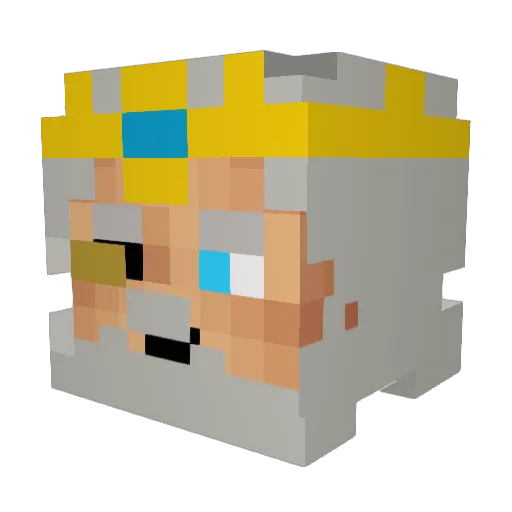 QualityBeefy Minecraft avatar head, 3D render