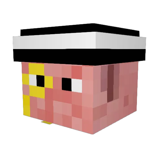 QualityChops Minecraft avatar head, 3D render