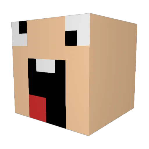 Quality_lounge Minecraft avatar head, 3D render